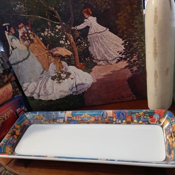 🌮 SAKURA Table Porcelain 18.5" Vintage SERVING PLATTER 🍜NICE GIFT.🍱🎁 - Picture 9 of 12